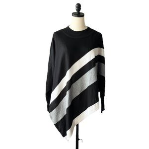 Trine Kryger Simonsen Wool Asymmetric Stripe Sweater | MEDIUM